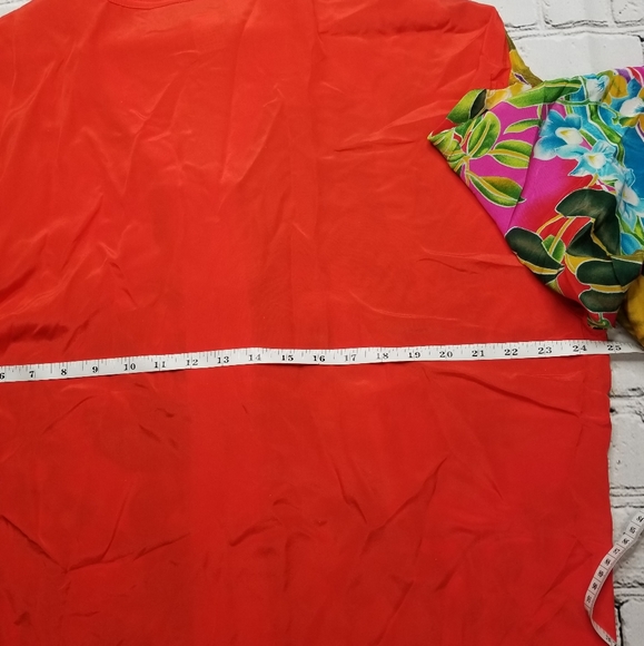 Diane Gilman 100% silk Top Kimono Size L Resort, Cruise Vacation! - Picture 3 of 5